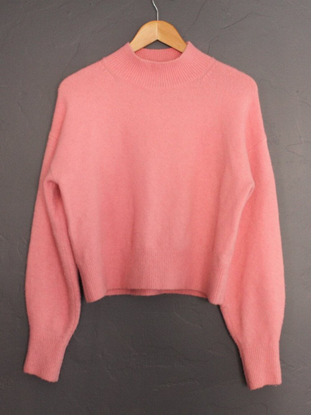 Pink mock neck sweater